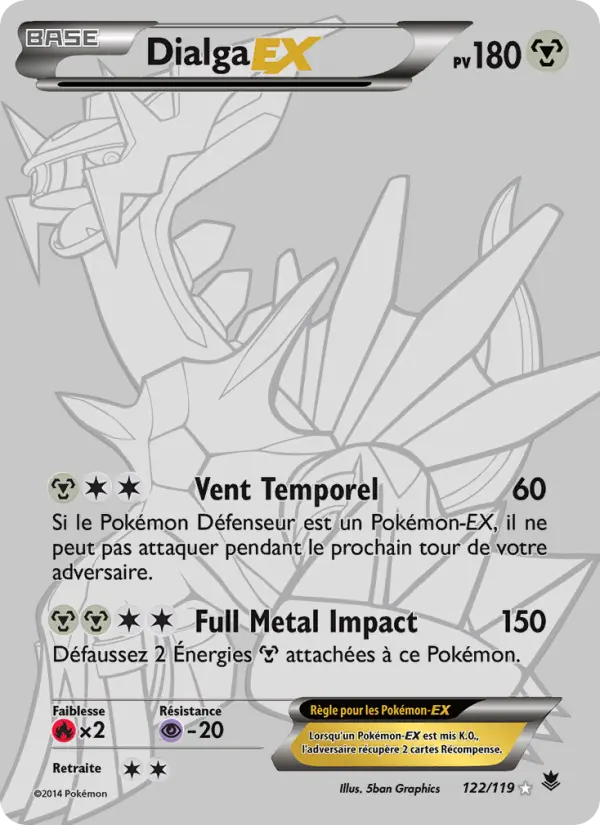 122/119 - Dialga EX — Carte Pokémon Vigueur Spectrale 122/119