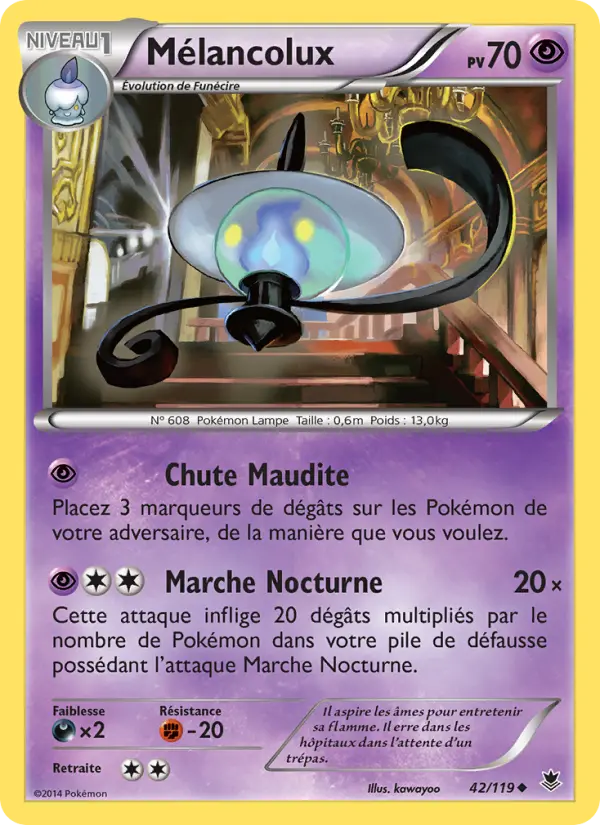 Mélancolux — Carte Pokémon 42 Vigueur Spectrale