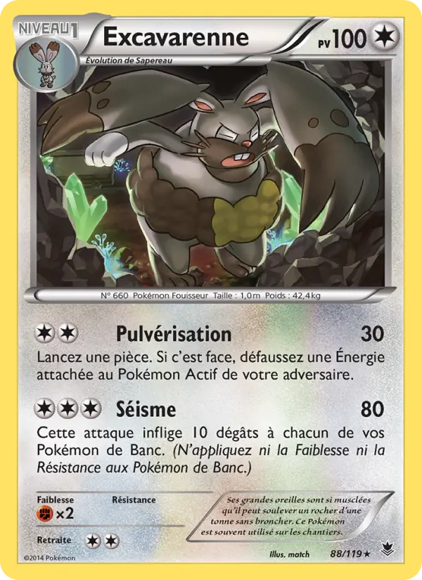 Excavarenne — Carte Pokémon 88 Vigueur Spectrale