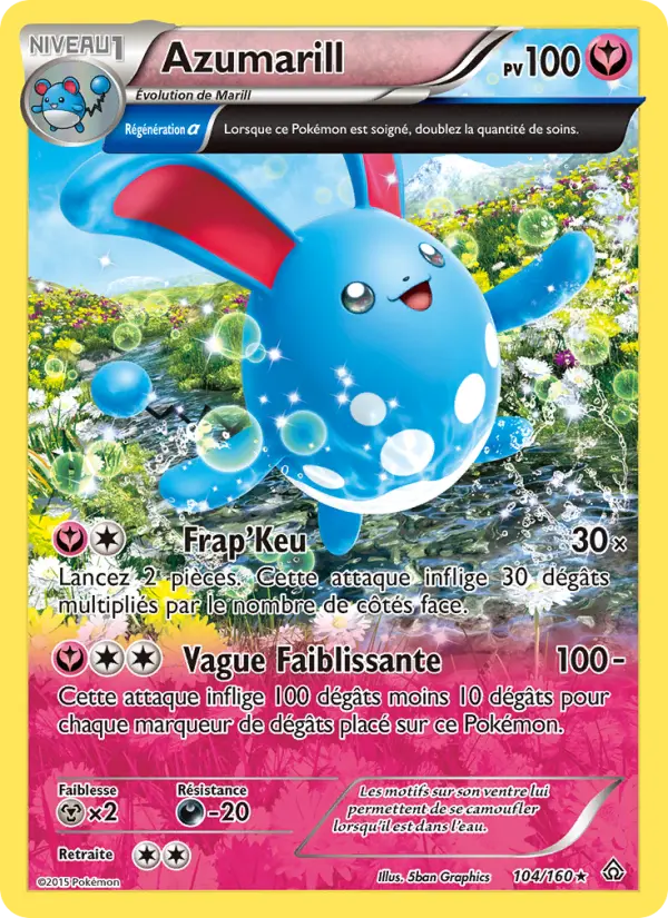 104/160 - Azumarill — Carte Pokémon Primo-Choc 104/160