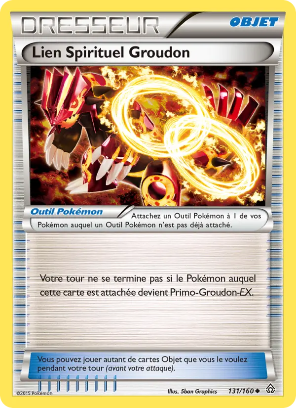 131/160 - Lien Spirituel Groudon — Carte Pokémon Primo-Choc 131/160