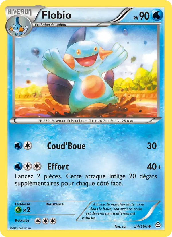 034/160 - Flobio — Carte Pokémon Primo-Choc 34/160