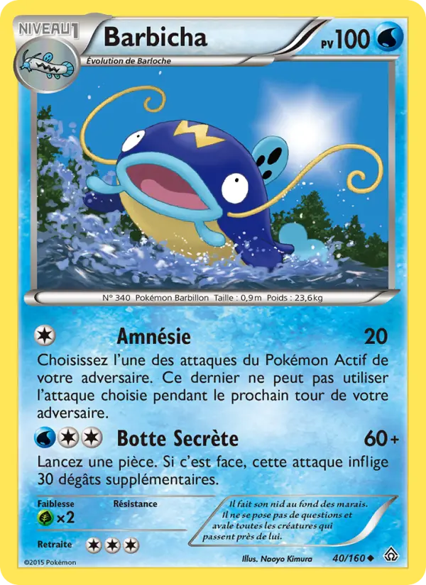 Barbicha — Carte Pokémon 40 Primo-Choc