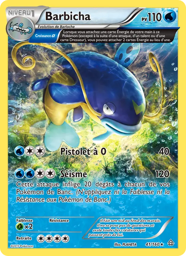 Barbicha — Carte Pokémon 41 Primo-Choc