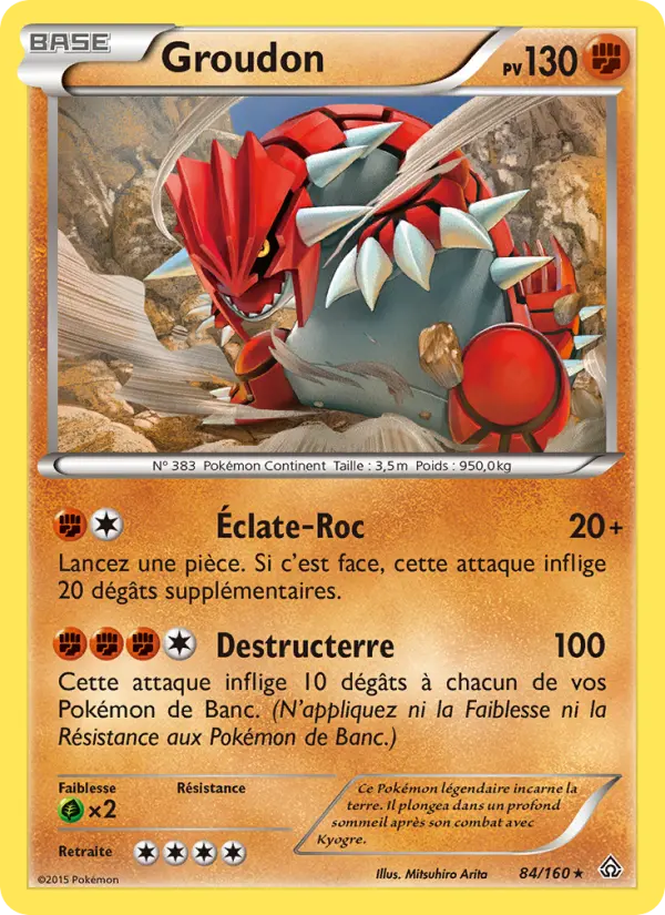 084/160 - Groudon — Carte Pokémon Primo-Choc 84/160