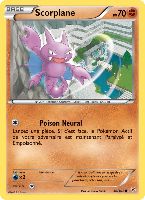 036/108 - Scorplane — Carte Pokémon Ciel Rugissant 36/108