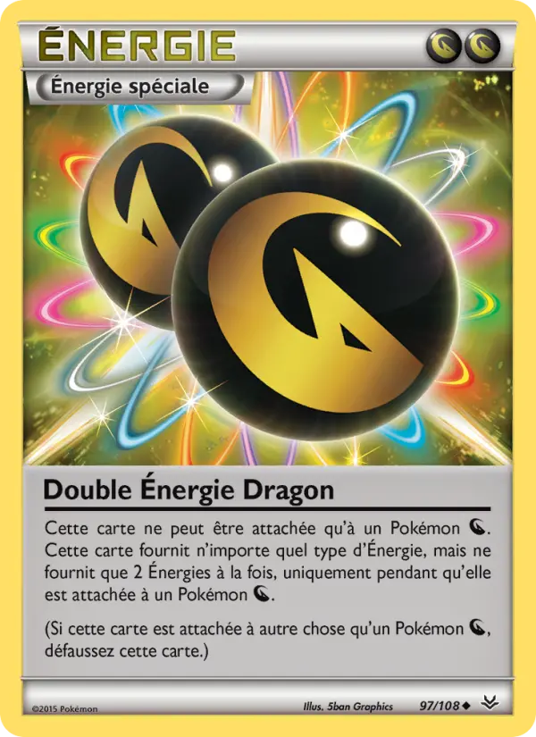 097/108 - Double Énergie Dragon — Carte Pokémon Ciel Rugissant 97/108