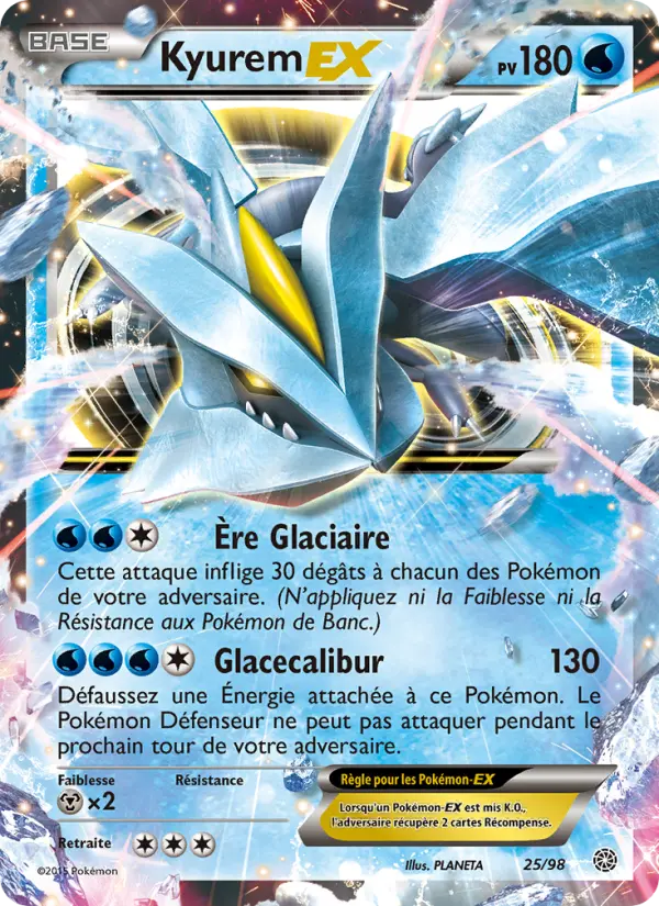 025/098 - Kyurem EX — Carte Pokémon Origines Antiques 25/98