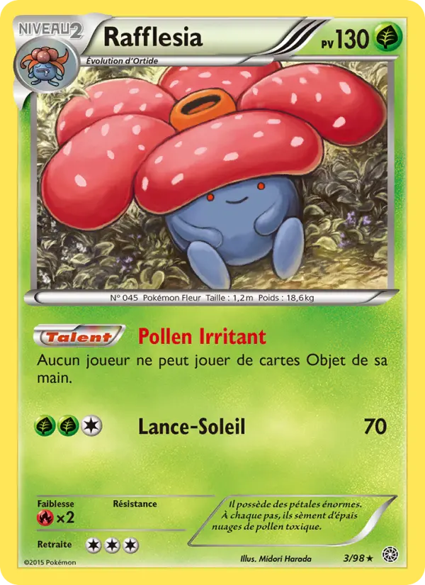 003/098 - Rafflesia — Carte Pokémon Origines Antiques 3/98