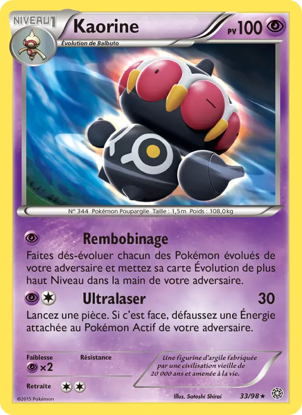 033/098 - Kaorine — Carte Pokémon Origines Antiques 33/98