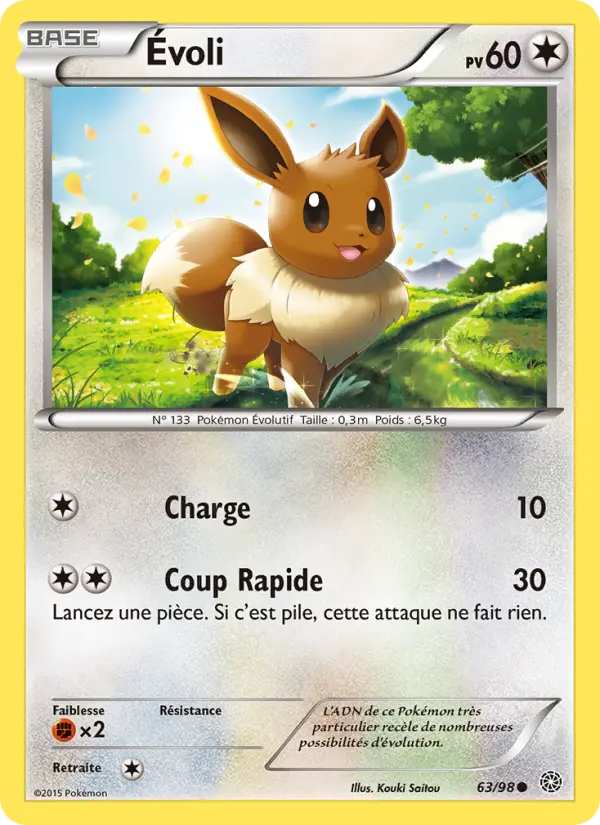 063/098 - Évoli — Carte Pokémon Origines Antiques 63/98