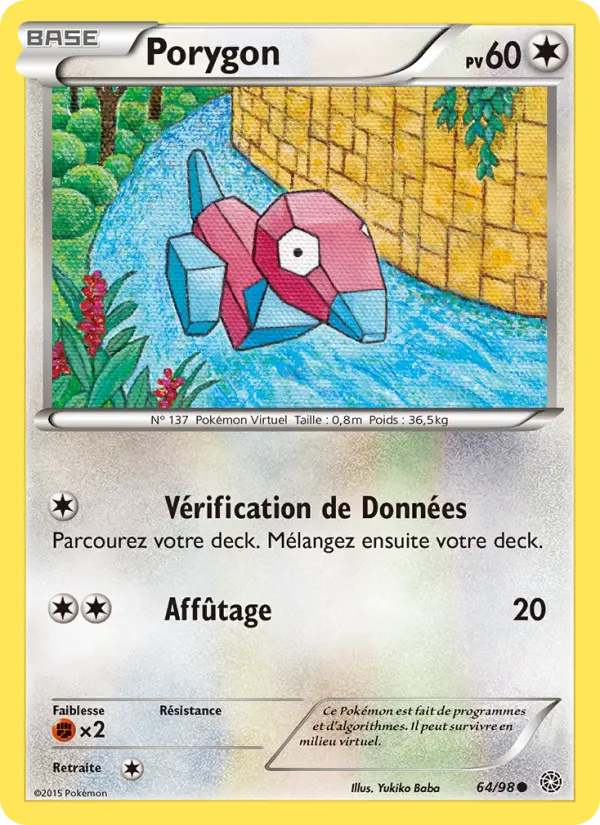 064/098 - Porygon — Carte Pokémon Origines Antiques 64/98
