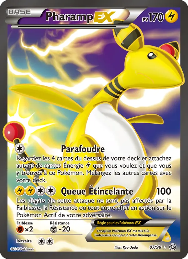 Pharamp EX — Carte Pokémon 87 Origines Antiques