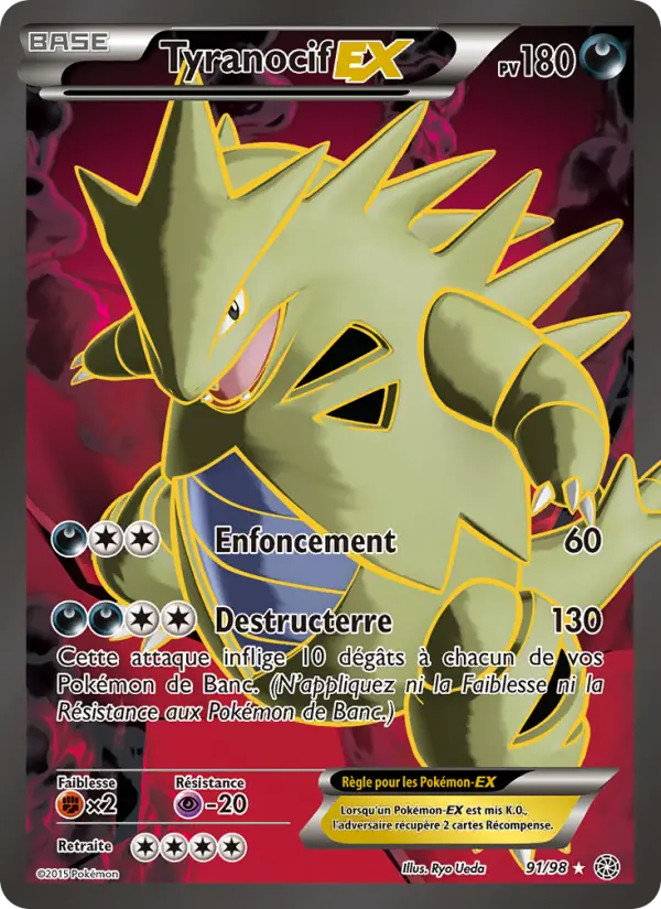 091/098 - Tyranocif EX — Carte Pokémon Origines Antiques 91/98
