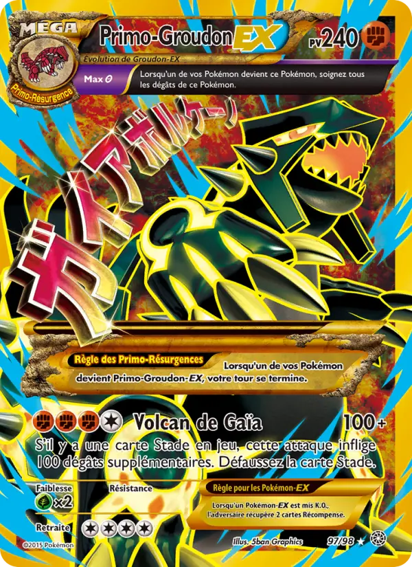 Primo-Groudon EX — Carte Pokémon 97 Origines Antiques