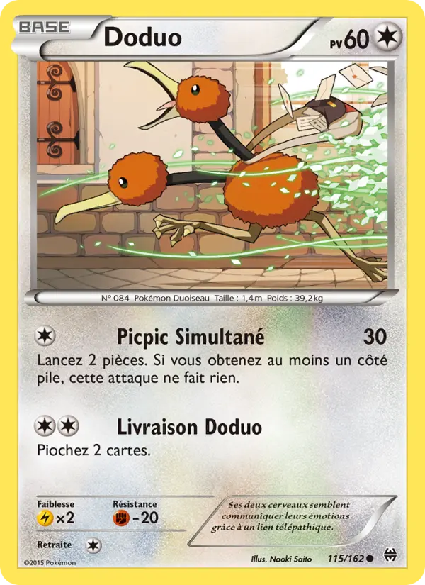 115/162 - Doduo — Carte Pokémon Impulsion Turbo 115/162