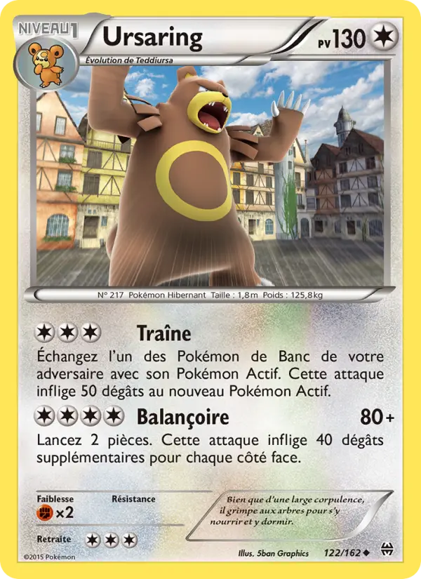 Ursaring — Carte Pokémon 122 Impulsion Turbo