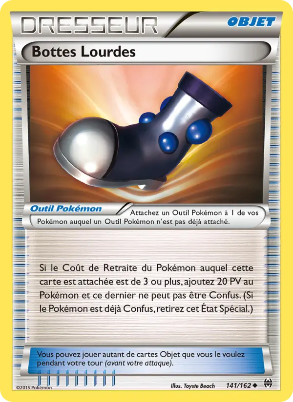 141/162 - Bottes Lourdes — Carte Pokémon Impulsion Turbo 141/162