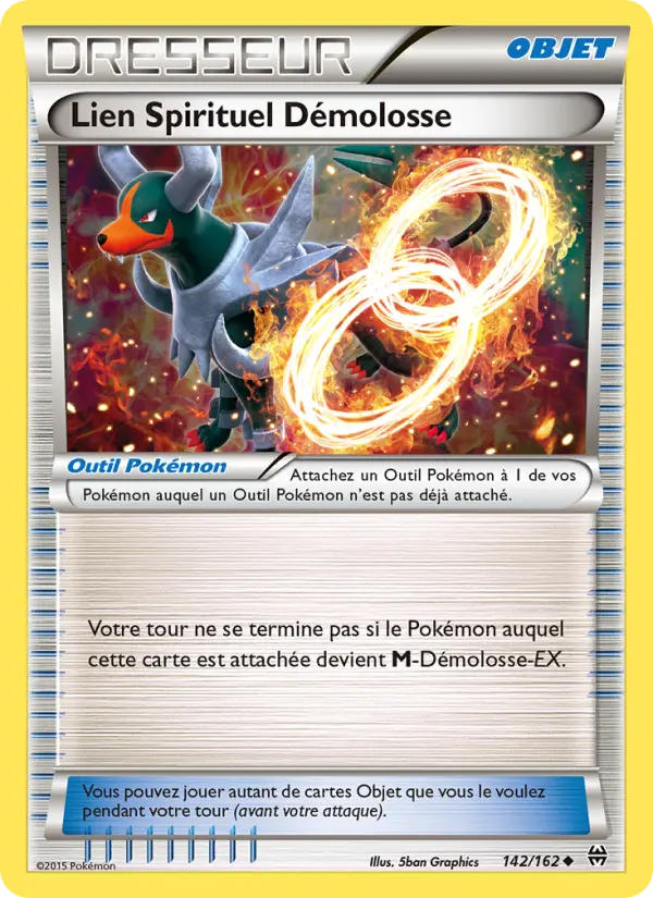 142/162 - Lien Spirituel Démolosse — Carte Pokémon Impulsion Turbo 142/162
