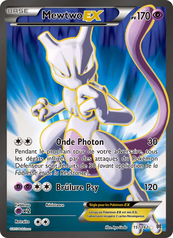 157/162 - Mewtwo EX — Carte Pokémon Impulsion Turbo 157/162