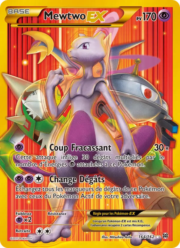Mewtwo EX — Carte Pokémon 164 Impulsion Turbo