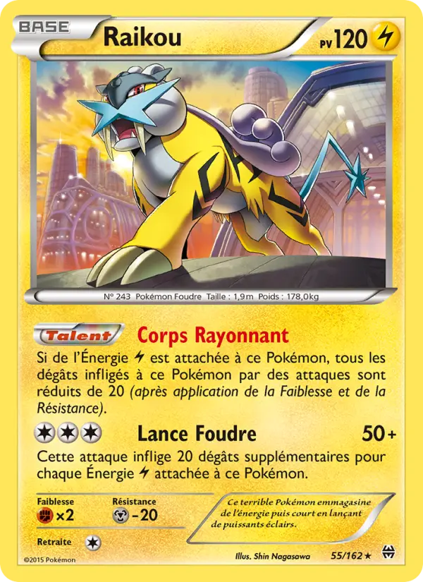 055/162 - Raikou — Carte Pokémon Impulsion Turbo 55/162