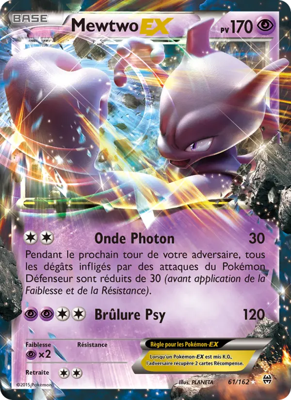 061/162 - Mewtwo EX — Carte Pokémon Impulsion Turbo 61/162