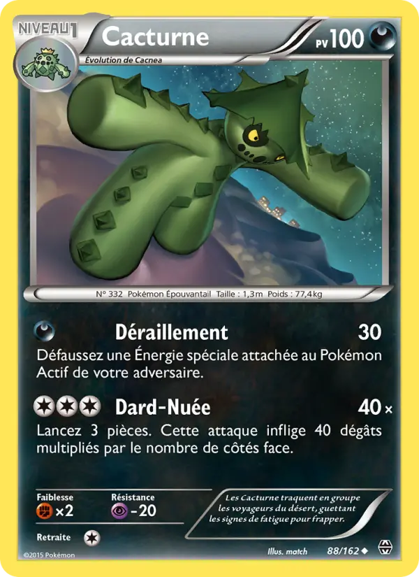 Cacturne — Carte Pokémon 88 Impulsion Turbo