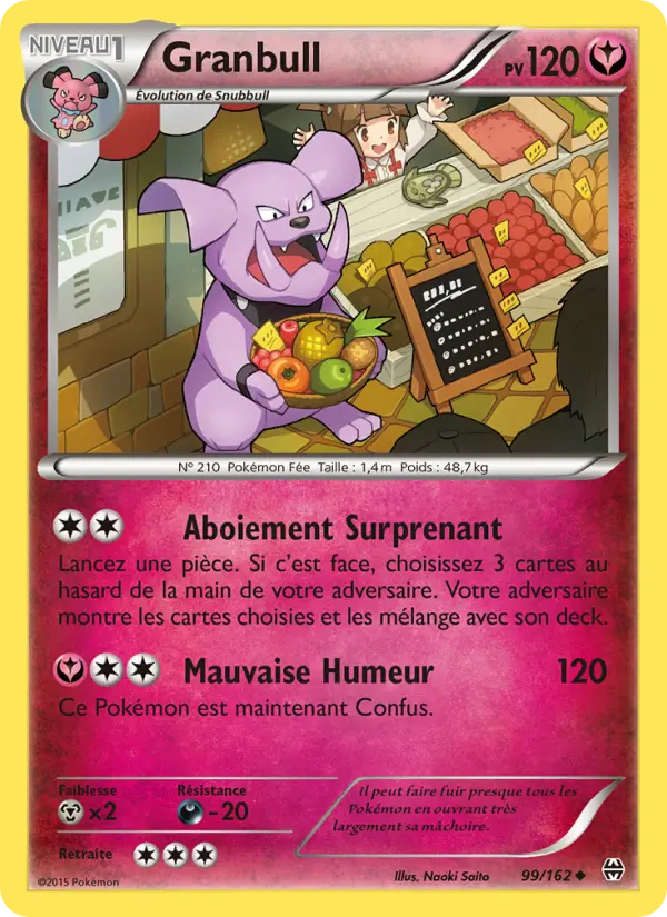 Granbull — Carte Pokémon 99 Impulsion Turbo