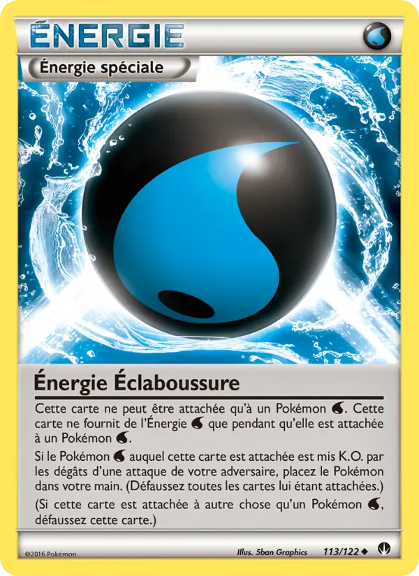 113/122 - Énergie Éclaboussure — Carte Pokémon Rupture Turbo 113/122
