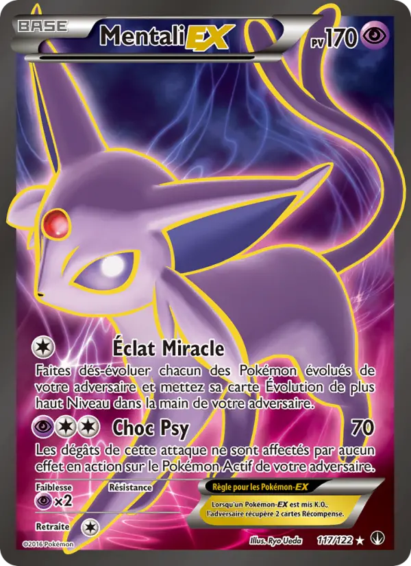 117/122 - Mentali EX — Carte Pokémon Rupture Turbo 117/122