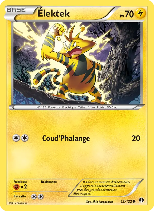 042/122 - Élektek — Carte Pokémon Rupture Turbo 42/122