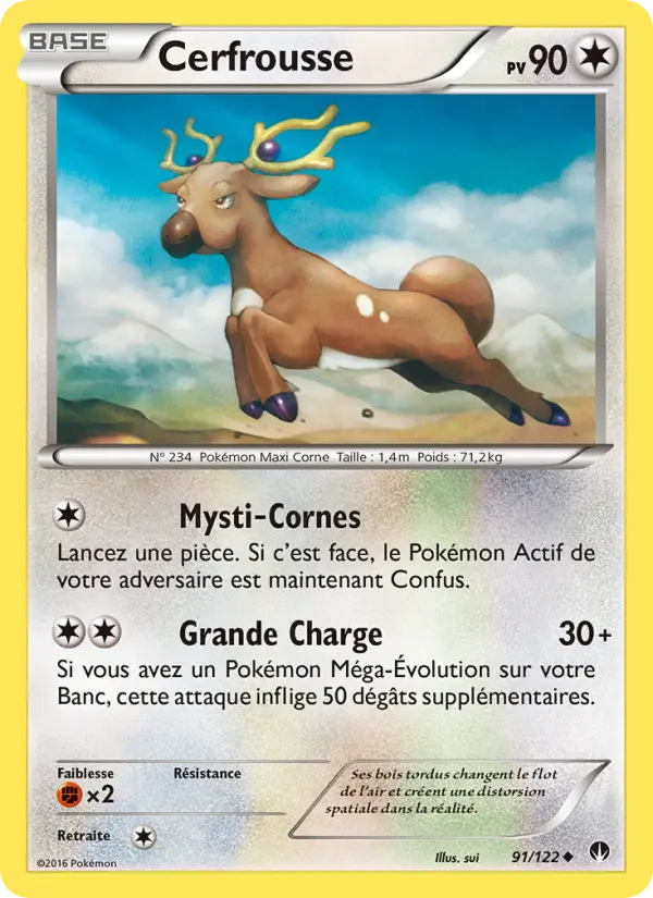 Cerfrousse — Carte Pokémon 91 Rupture Turbo