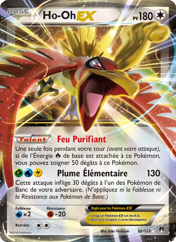 092/122 - Ho-Oh EX — Carte Pokémon Rupture Turbo 92/122