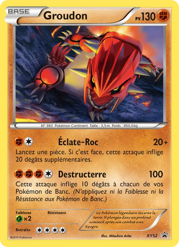 Groudon — Carte Pokémon XY52 Promo XY