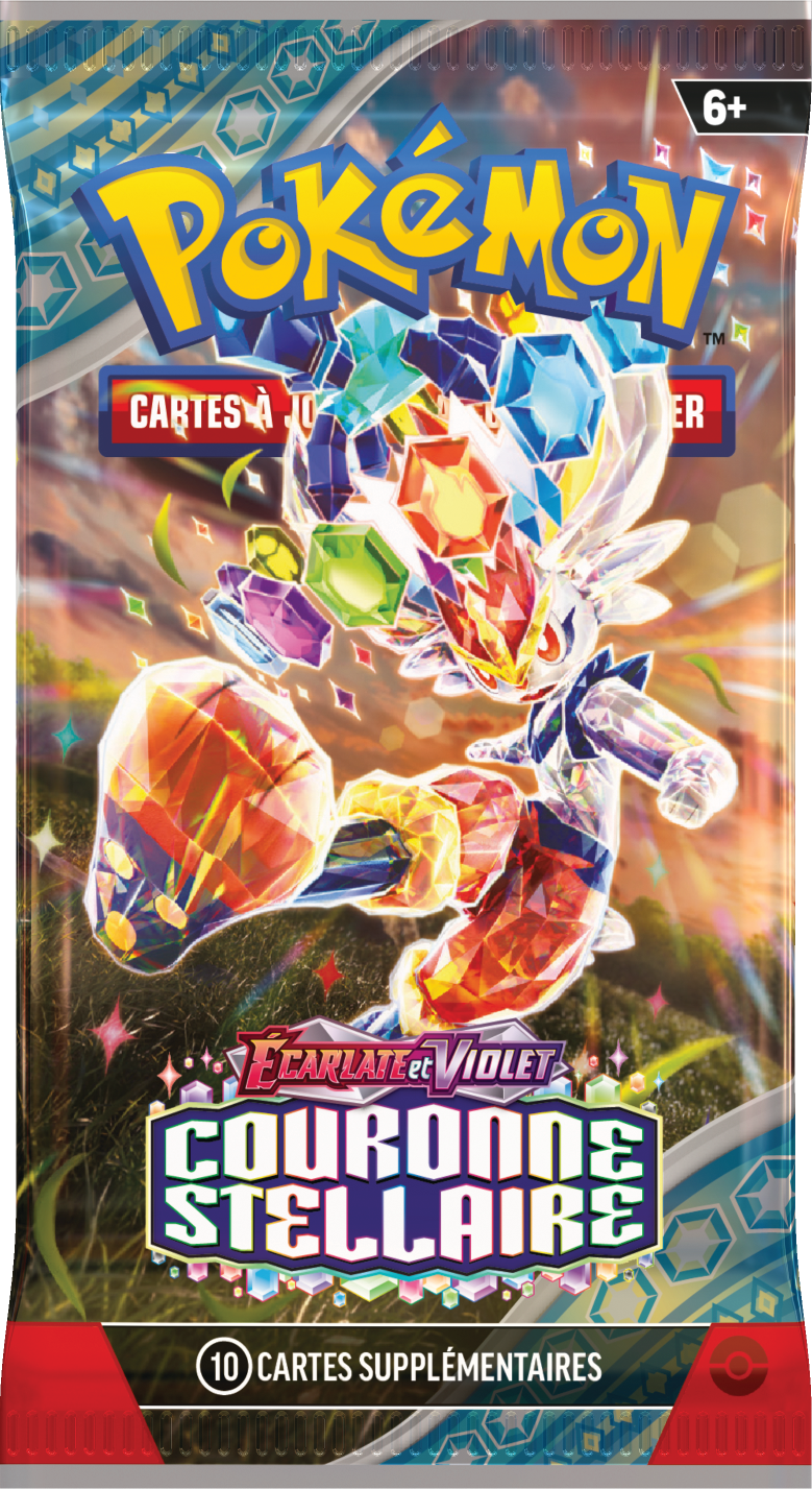 Booster Pokémon Couronne Stellaire illustration Pyrobut Téracristal Stellaire, scellé français