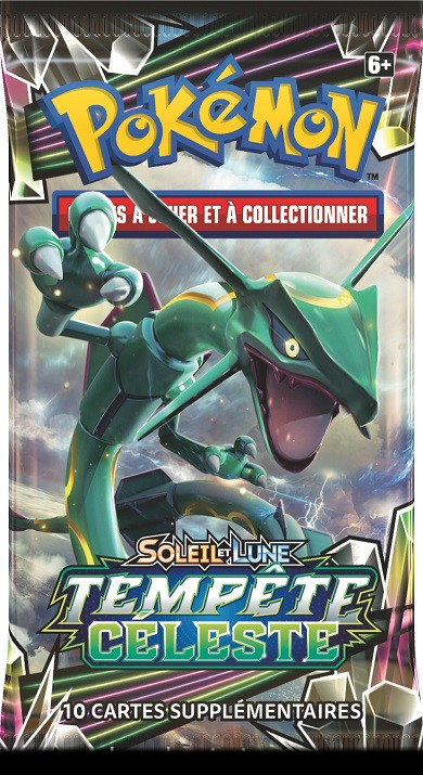 Booster Pokémon Tempête Céleste illustration Rayquaza, scellé français