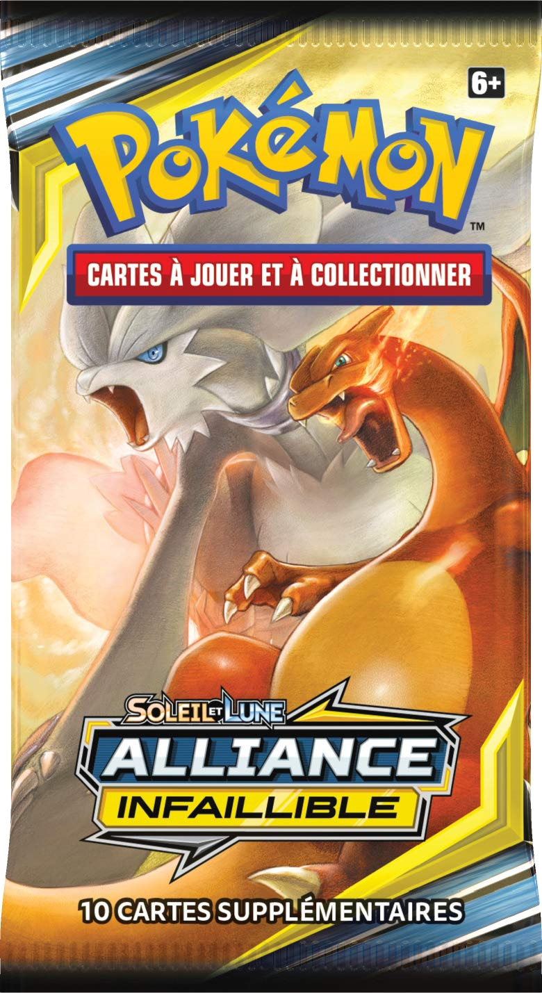 Booster Pokémon Alliance Infaillible illustration Reshiram Dracaufeu, scellé français