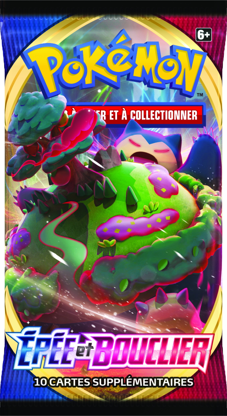 Booster Pokémon Épée et Bouclier illustration Ronflex Gigamax, scellé français