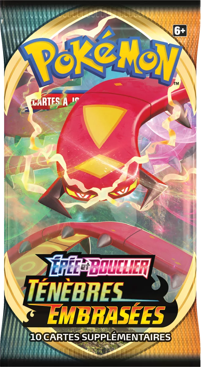 Booster Pokémon Ténèbres Embrasées illustration Scolocendre Gigamax, scellé français