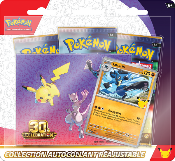 TriPack Collection autocollant Lucario 30e Anniversaire