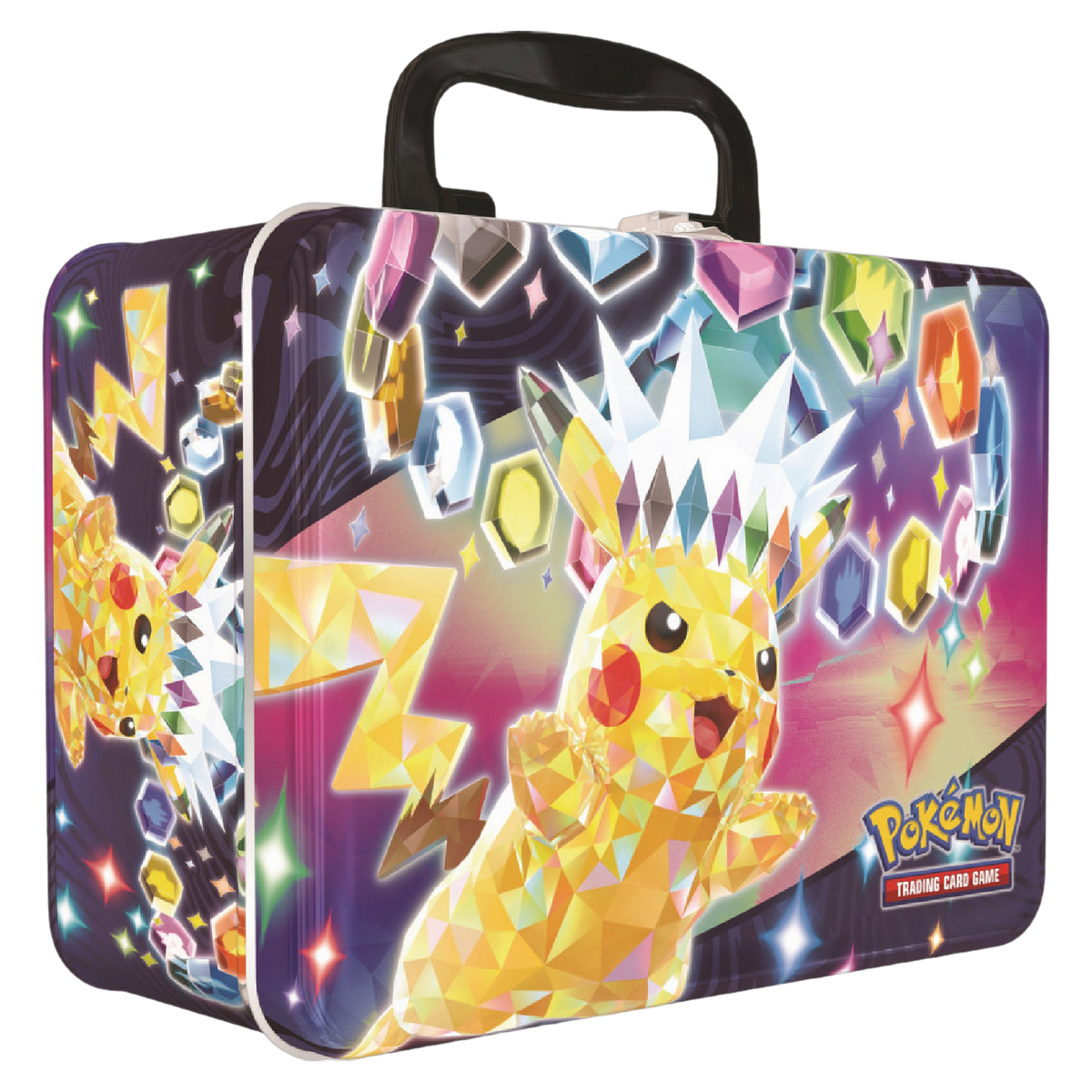 Valisette Pokémon Automne 2024 Pikachu Téracristal, coffre de collection métallique