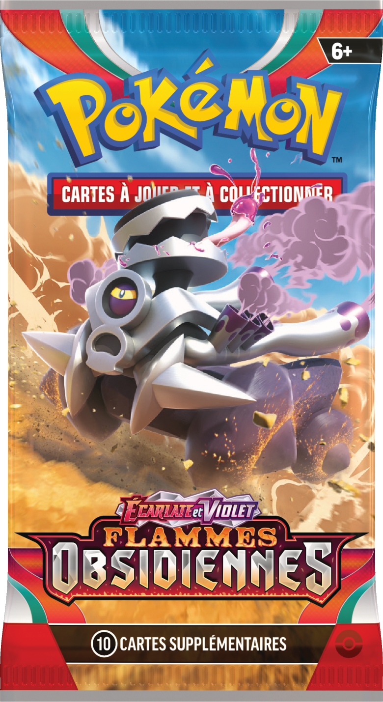 Booster Pokémon Flammes Obsidiennes illustration Vrombotor, scellé français