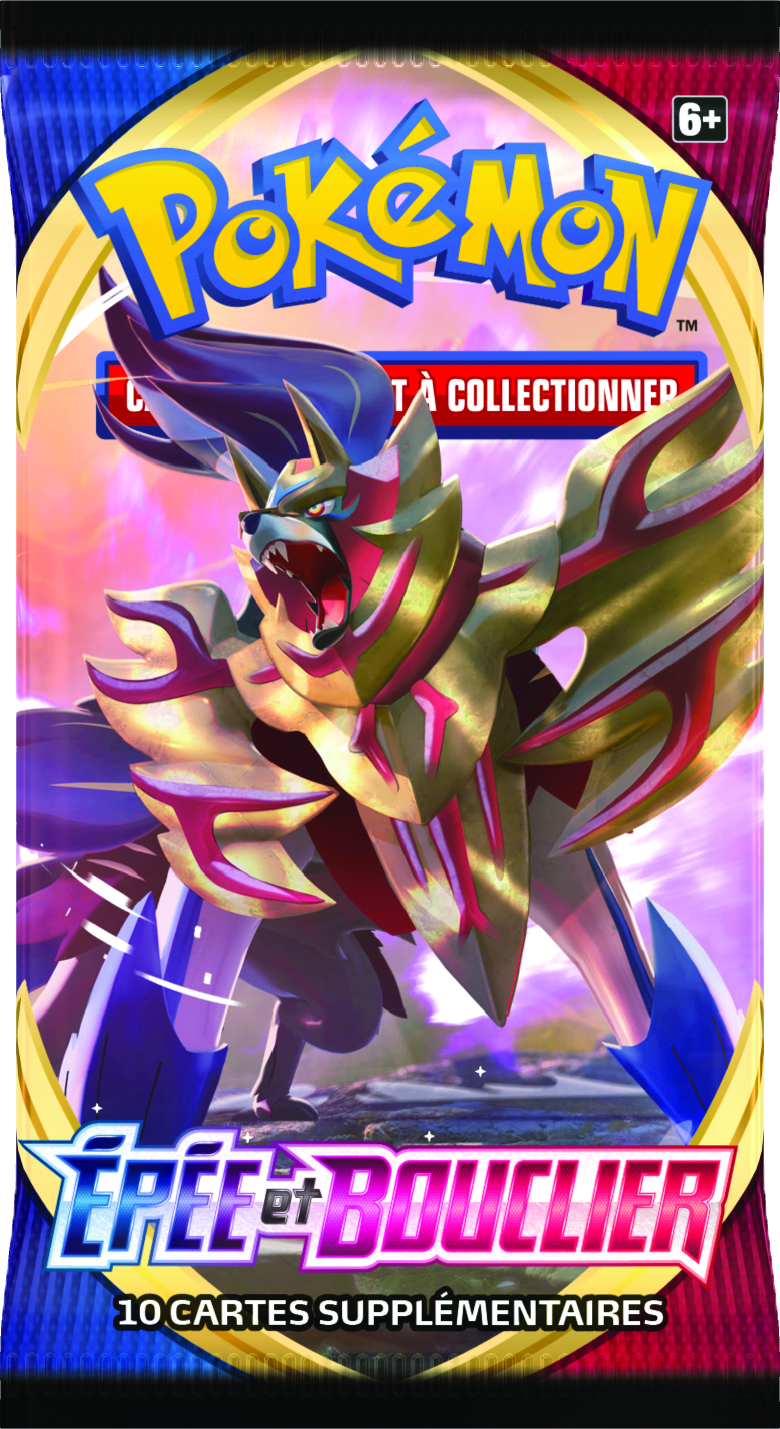 Booster Pokémon Épée et Bouclier illustration Zamazenta, scellé français