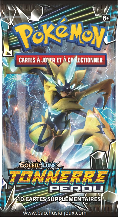 Booster Pokémon Tonnerre Perdu illustration Zeraora, scellé français
