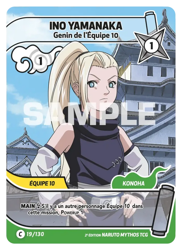 Ino Yamanaka — Genin de l'Équipe 10 (Naruto Mythos 019/130)