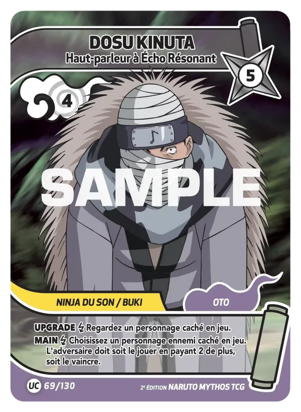 Dosu Kinuta — Haut-parleur à Écho Résonant (Naruto Mythos 069/130)