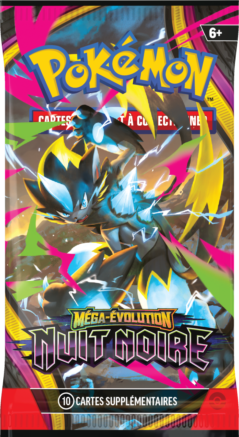 Booster Pokémon Nuit Noire illustration Méga-Zeraora, scellé français