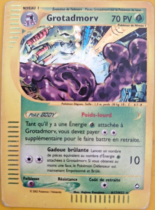 Grotadmorv H17 - Aquapolis - Carte Pokémon