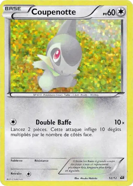 Coupenotte — Carte Pokémon 12 Collection McDonald's 2012
